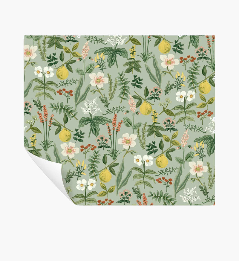 Tracy & Co Herb Garden Peel & Stick Wallpaper - Sage