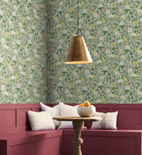 Tracy & Co Herb Garden Peel & Stick Wallpaper Sample - Sage