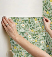 Tracy & Co Herb Garden Peel & Stick Wallpaper - Sage