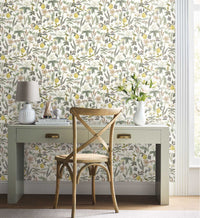 Tracy & Co Herb Garden Peel & Stick Wallpaper Sample - Cream