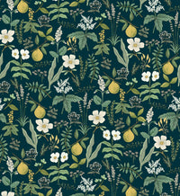 Tracy & Co Herb Garden Peel & Stick Wallpaper - Navy