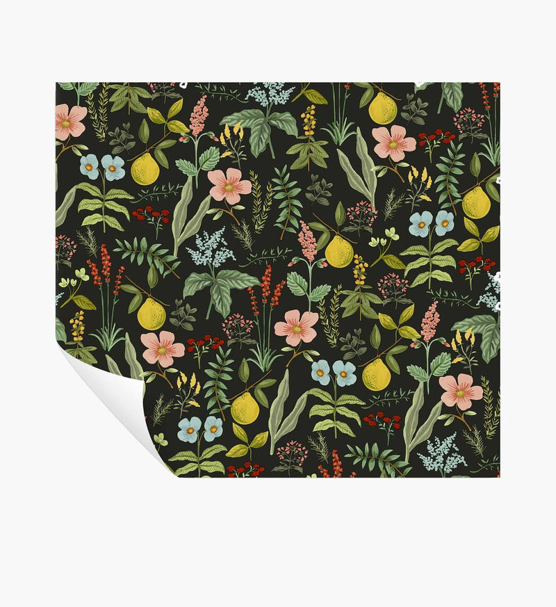 Tracy & Co Herb Garden Peel & Stick Wallpaper - Black