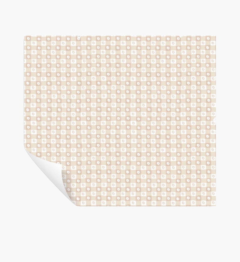 Tracy & Co Daisy Gingham Peel & Stick Wallpaper - Blush