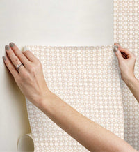 Tracy & Co Daisy Gingham Peel & Stick Wallpaper - Blush
