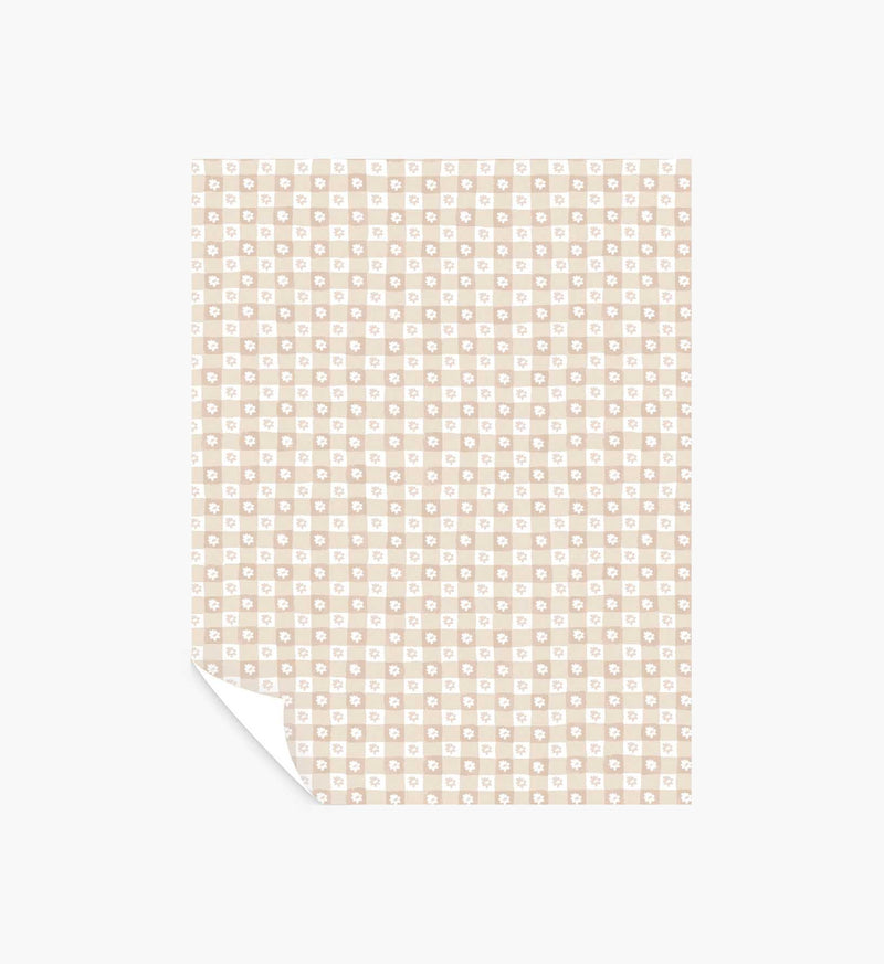 Tracy & Co Daisy Gingham Peel & Stick Wallpaper Sample - Blush