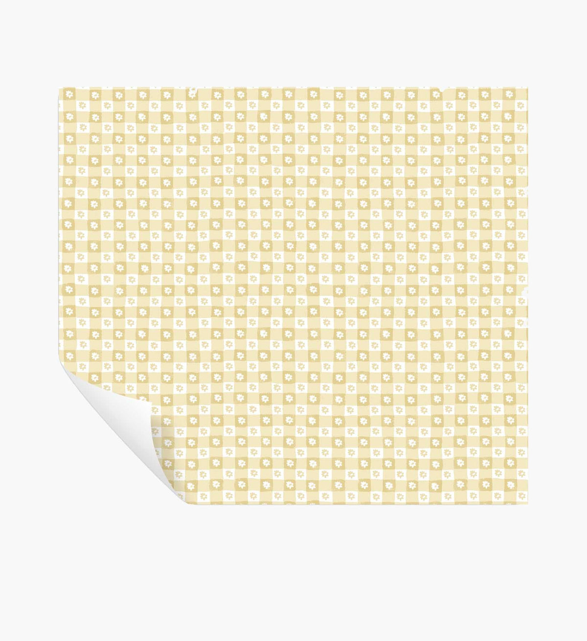 Tracy & Co Daisy Gingham Peel & Stick Wallpaper - Gold