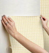 Tracy & Co Daisy Gingham Peel & Stick Wallpaper - Gold