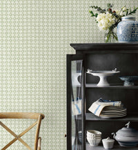 Tracy & Co Daisy Gingham Peel & Stick Wallpaper Sample - Green
