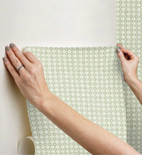 Tracy & Co Daisy Gingham Peel & Stick Wallpaper - Green
