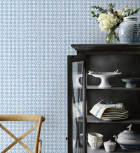 Tracy & Co Daisy Gingham Peel & Stick Wallpaper - Blue