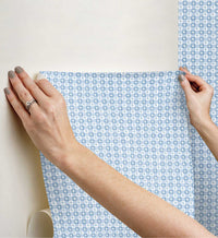 Tracy & Co Daisy Gingham Peel & Stick Wallpaper - Blue