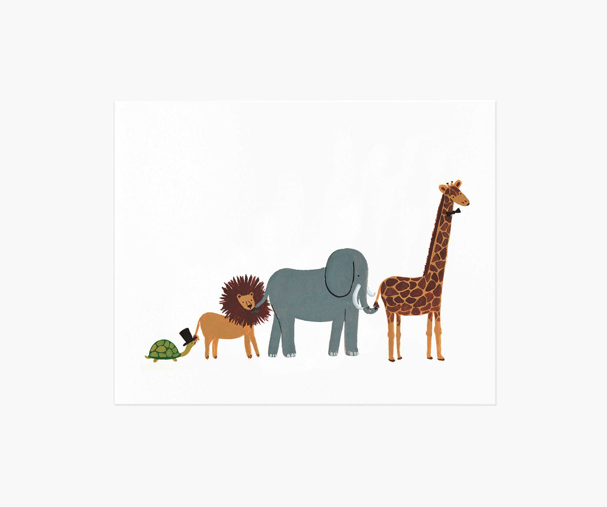 Tracy & Co Animal Party Parade Art Print