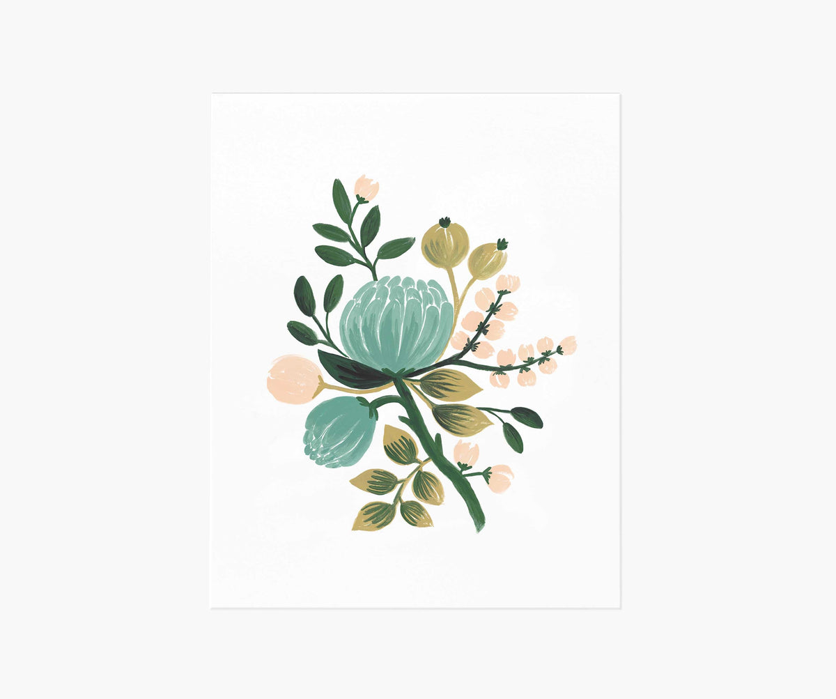 Tracy & Co Blue Botanical Art Print