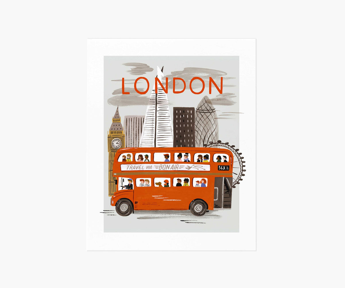 Tracy & Co London World Traveler Art Print
