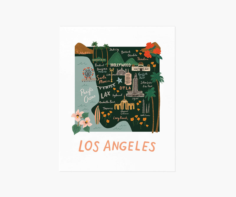 Tracy & Co Los Angeles Map Art Print