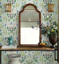 Tracy & Co Camont Wallpaper - Blue & Green