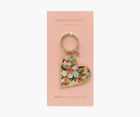 Tracy & Co Enamel Keychain - Floral Heart