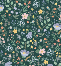 Tracy & Co Bramble Fields Peel & Stick Wallpaper - Evergreen
