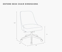 Tracy & Co Oxford Desk Chair - Garden Party Blue