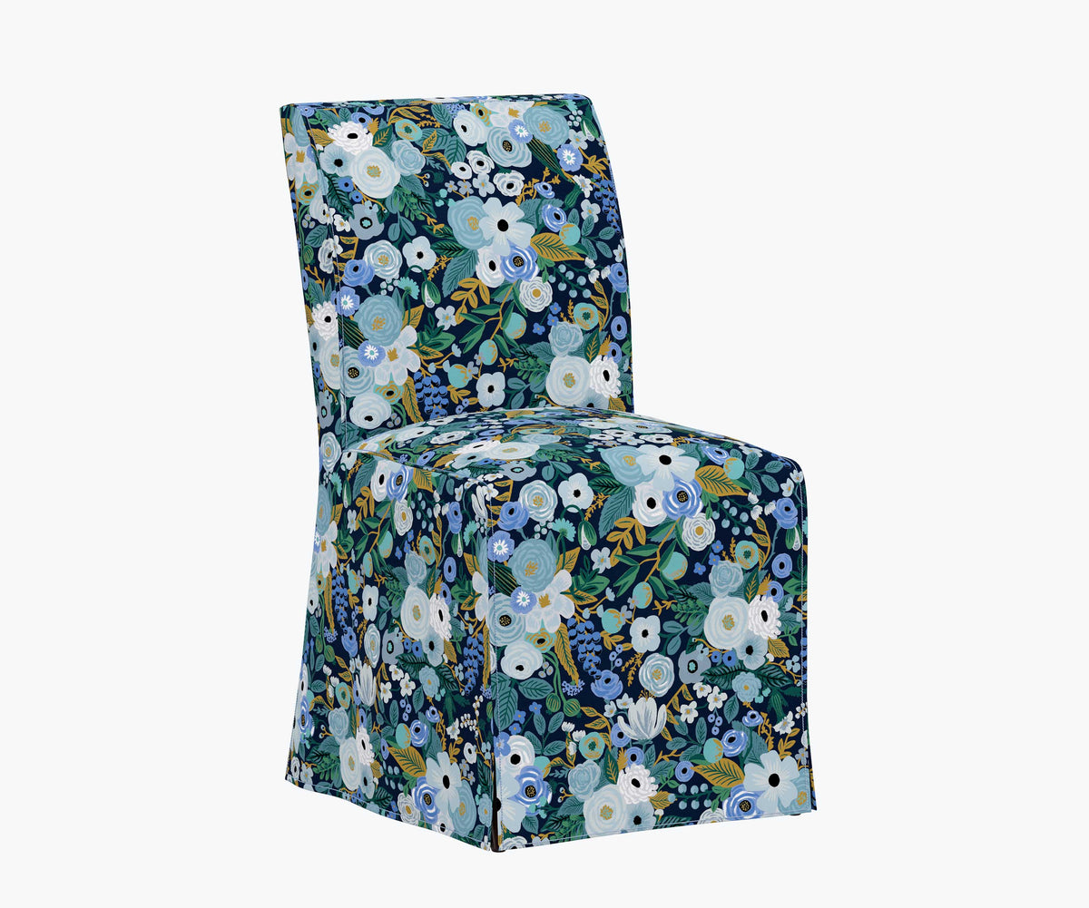 Tracy & Co Frances Slipcover Dining Chair - Garden Party Blue