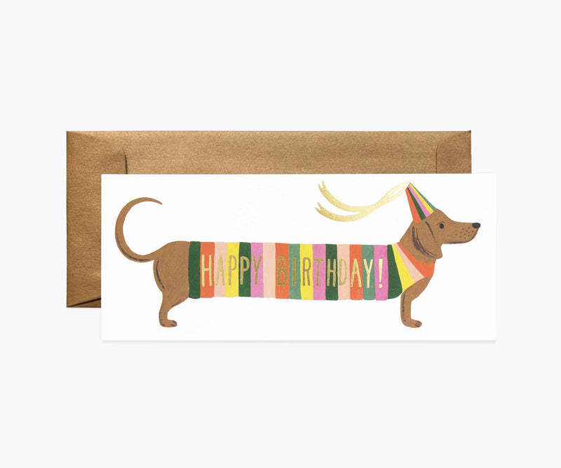Tracy & Co Hot Dog Money Holder Birthday Card - Single Card