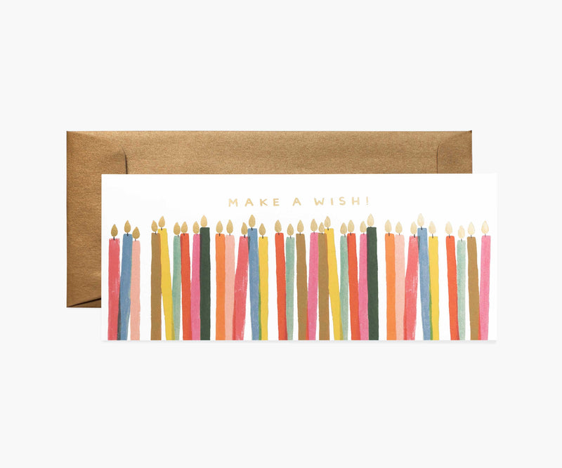 Tracy & Co Make A Wish Candles Money Holder Birthday Card - Single Card