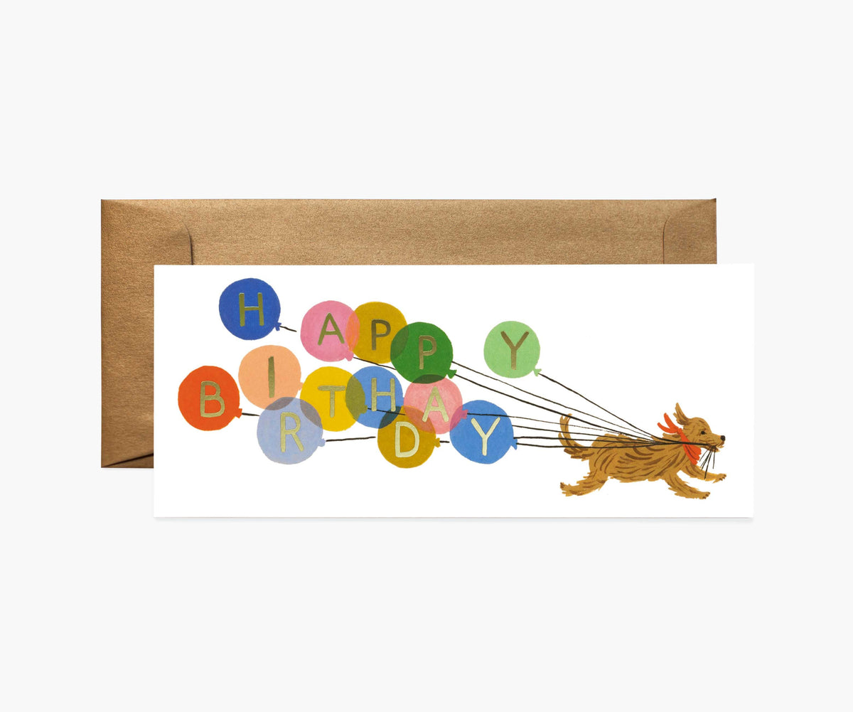 Tracy & Co Birthday Balloon Money Holder Birthday Card - Single Card