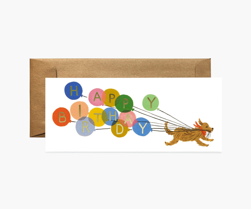 Tracy & Co Birthday Balloon Money Holder Birthday Card - Single Card