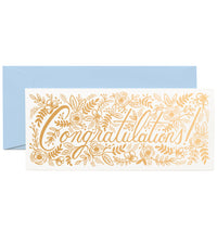 Tracy & Co Champagne Floral Money Holder Congrats Card - Single Card