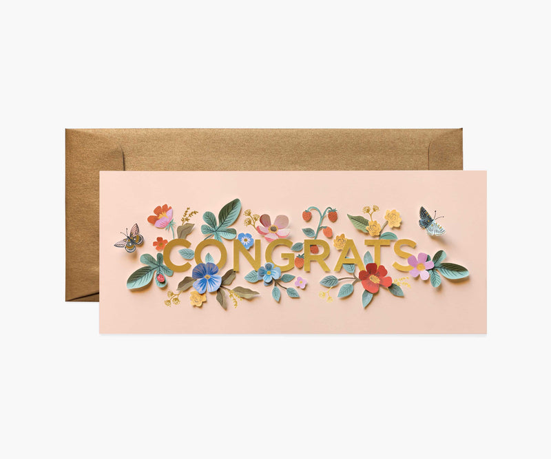 Tracy & Co Cut Paper Money Holder Congrats Card - Single Card