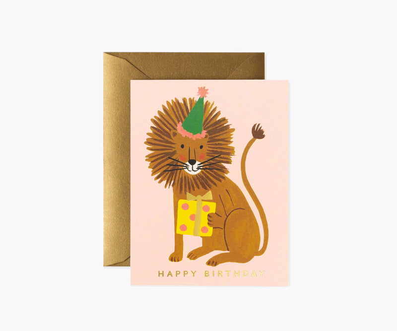 Tracy & Co Lion Birthday Card - Single Card