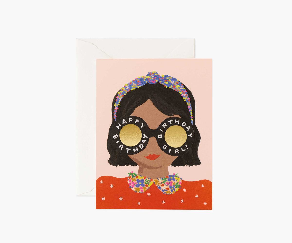Tracy & Co Headband Birthday Girl Birthday Card - Single Card
