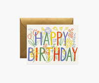 Tracy & Co Brushstroke Birthday Card - Single Card