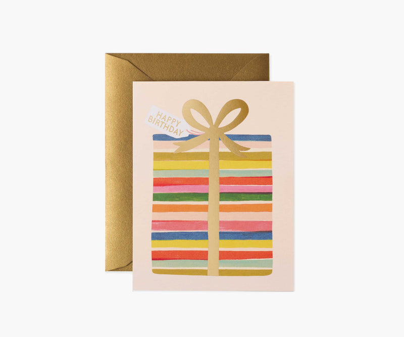 Tracy & Co Feliz Birthday Present Birthday Card - Single Card