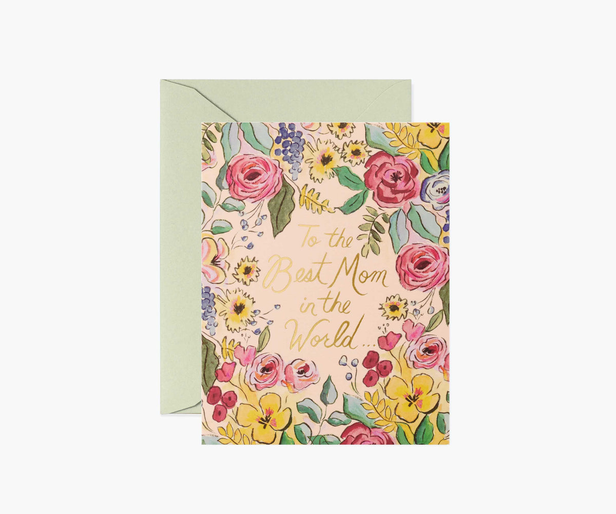 Tracy & Co Best Mom in the World Mother's Day Card - Single Card