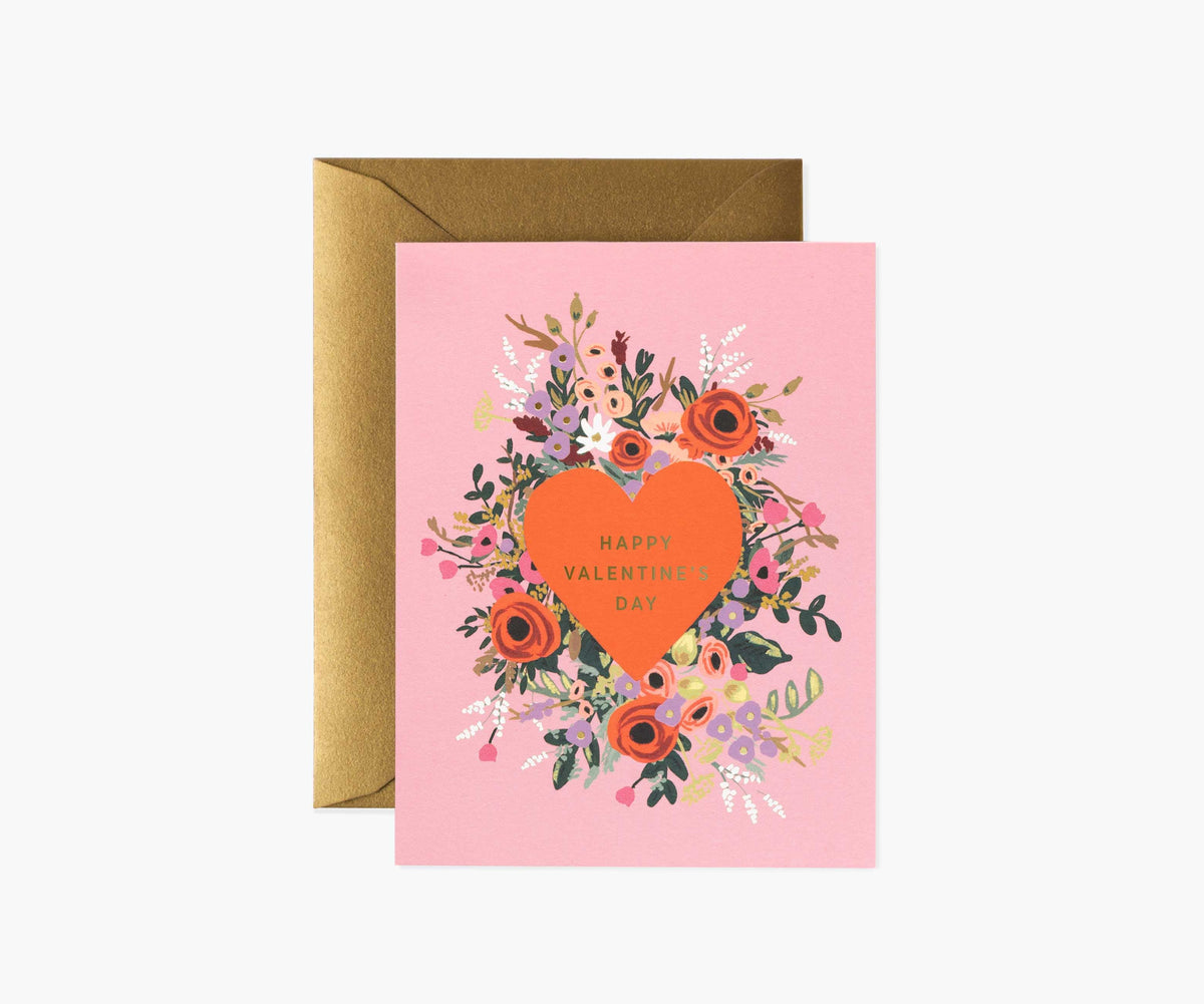 Tracy & Co Blooming Heart Valentine Valentine's Day Card - Single Card