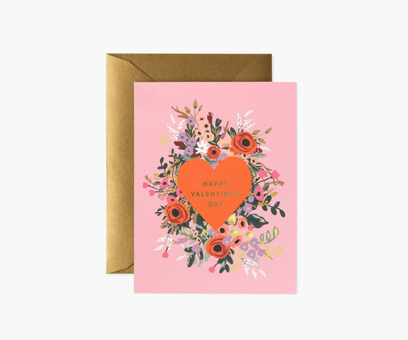 Tracy & Co Blooming Heart Valentine Valentine's Day Card - Single Card