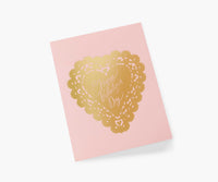 Tracy & Co Doily Valentine's Day Card - Single Card