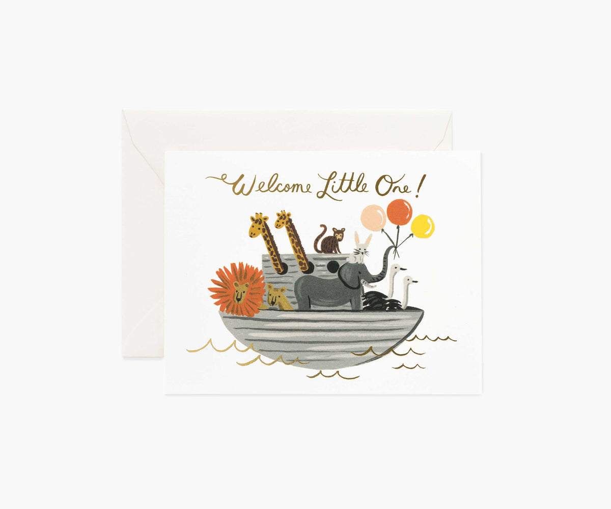 Tracy & Co Noah's Ark Baby Card - Single Card