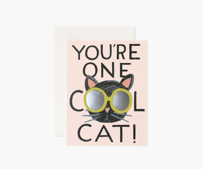 Tracy & Co Cool Cat Love & Friendship Card - Single Card