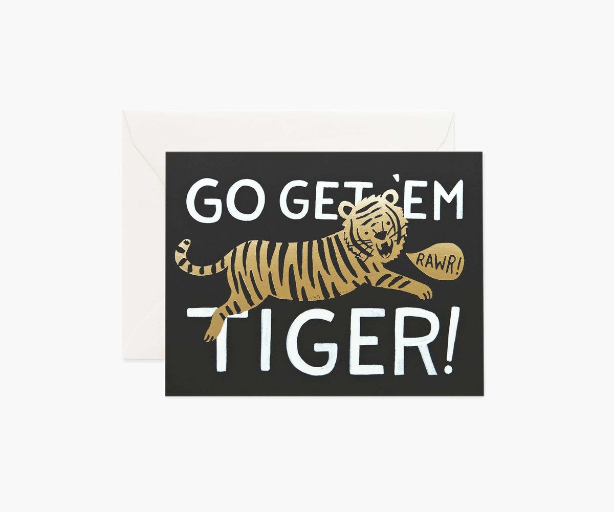 Tracy & Co Go Get 'Em Tiger Encouragement Card - Single Card