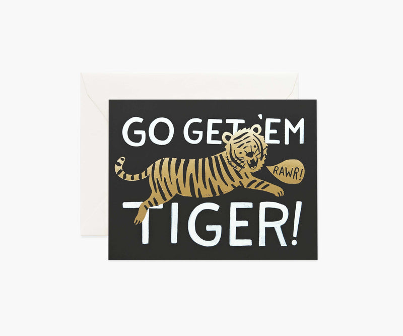 Tracy & Co Go Get 'Em Tiger Encouragement Card - Single Card