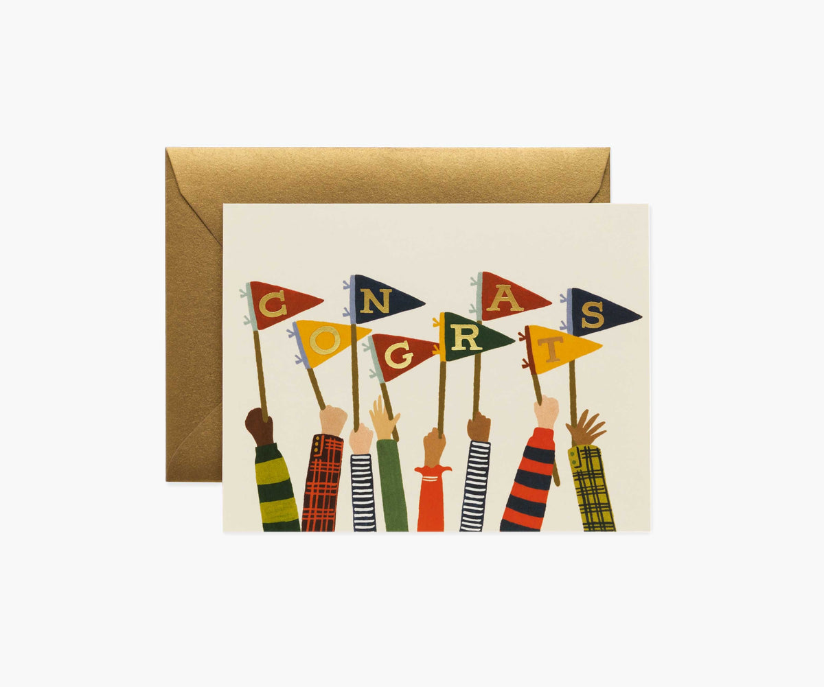Tracy & Co Congrats Pennants Congrats Card - Single Card