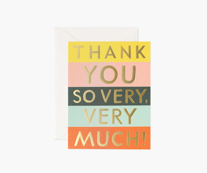 Tracy & Co Color Block Thank You Card - Single Card
