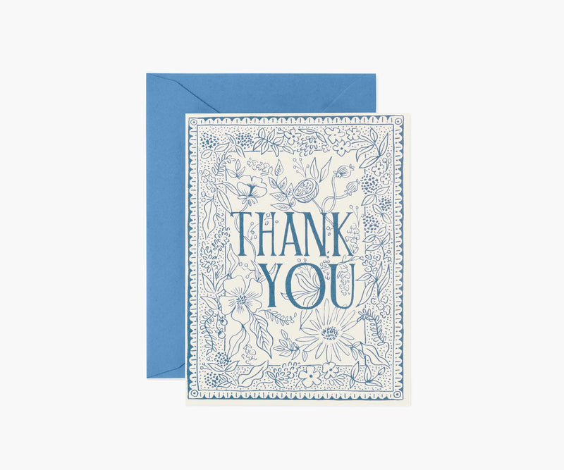 Tracy & Co Delft Thank You Card - Single Card