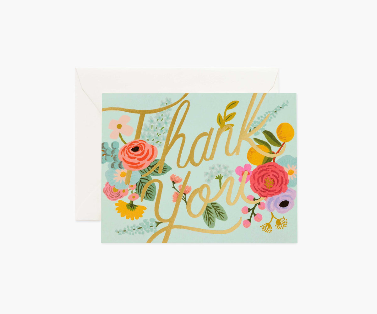 Tracy & Co Mint Garden Thank You Cards - Boxed Set