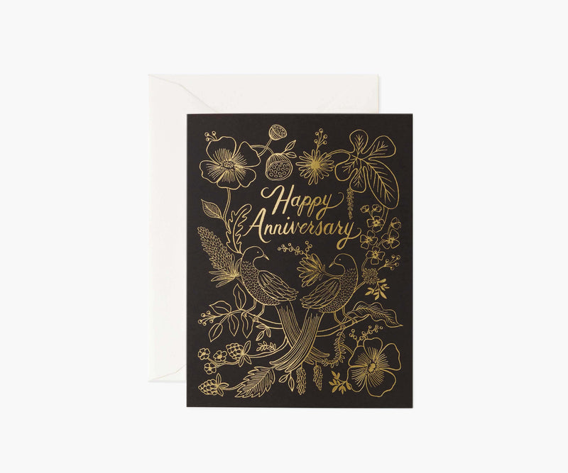 Tracy & Co Love Birds Anniversary Card - Single Card