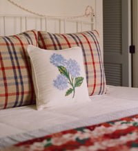 Tracy & Co Hydrangea Bouquet Embellished Pillow - Cream
