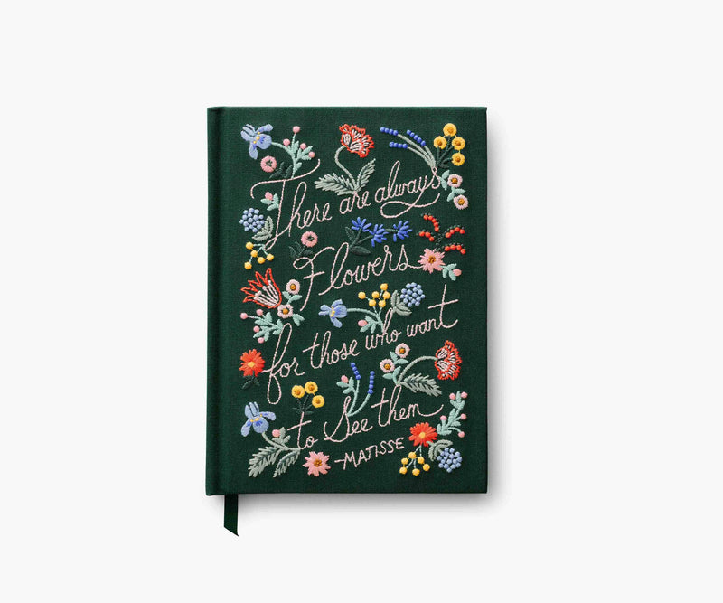 Tracy & Co Embroidered Journal - There Are Always Flowers