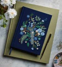 Tracy & Co Embroidered Journal - Peacock